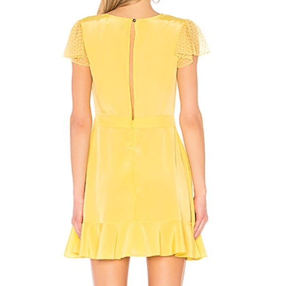 ROCKY BARNES COOPER SHORT DRESS IN CHARTREUSE - Picture 3 of 3